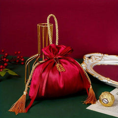1pc Brocade/Velvet Drawstring Bags Gift Packaging Pouches