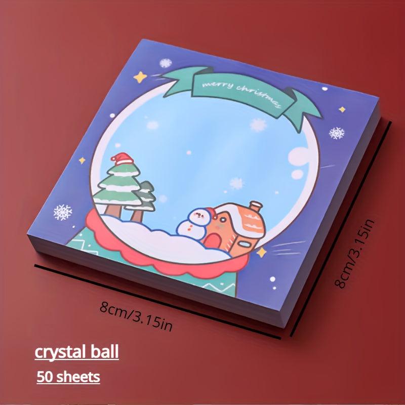 1pc 50 Sheets Christmas Sticky Notes Santa Claus Back To School Supplies