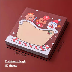 1pc 50 Sheets Christmas Sticky Notes Santa Claus Back To School Supplies