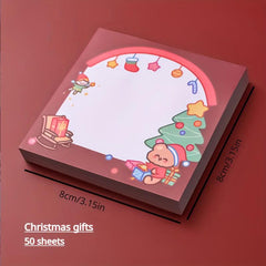 1pc 50 Sheets Christmas Sticky Notes Santa Claus Back To School Supplies