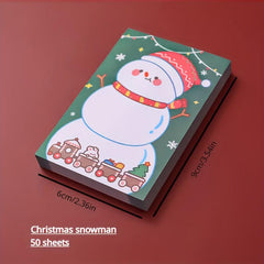 1pc 50 Sheets Christmas Sticky Notes Santa Claus Back To School Supplies