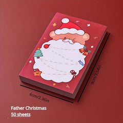 1pc 50 Sheets Christmas Sticky Notes Santa Claus Back To School Supplies