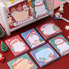 1pc 50 Sheets Christmas Sticky Notes Santa Claus Back To School Supplies