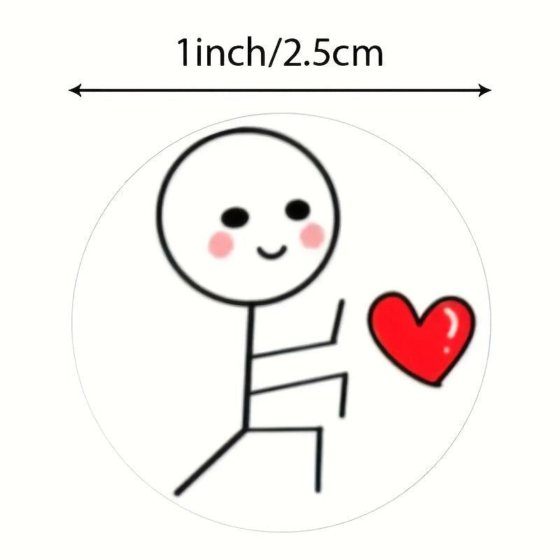 500pcs Cartoon Match Man Stickers DIY Scrapbooking Sealing Sticker Gift