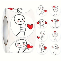 500pcs Cartoon Match Man Stickers DIY Scrapbooking Sealing Sticker Gift