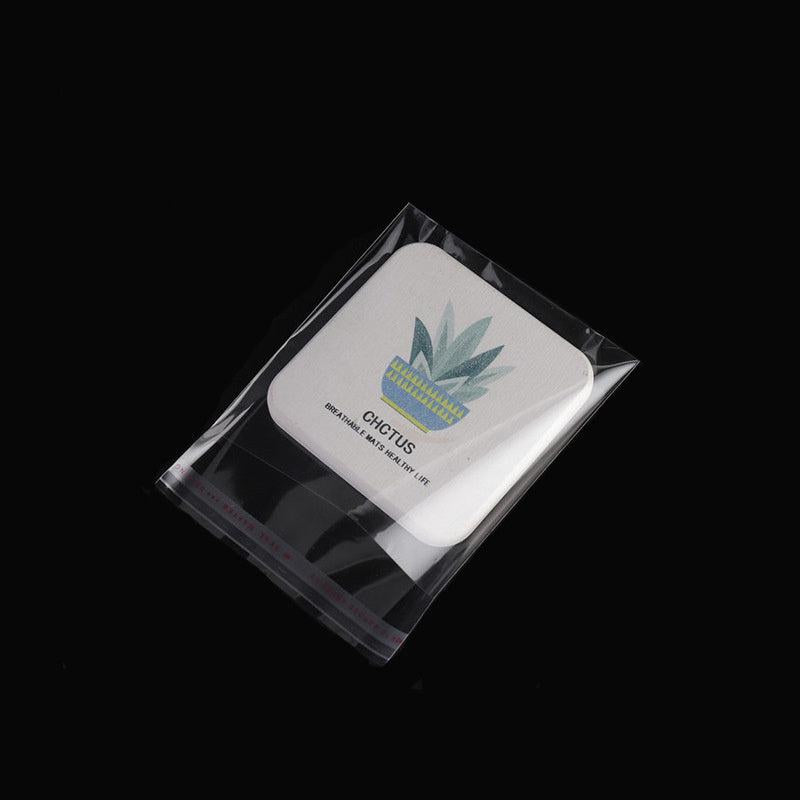 100pcs Transparent Self Sealing Glass Fiber Bags Reusable OPP Bags
