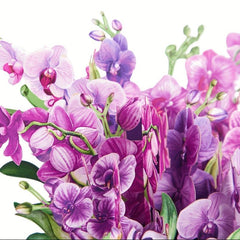 Purple Orchids Pop Up Card Flower Pop Up Box Card Home Decor Mother Mom Gift