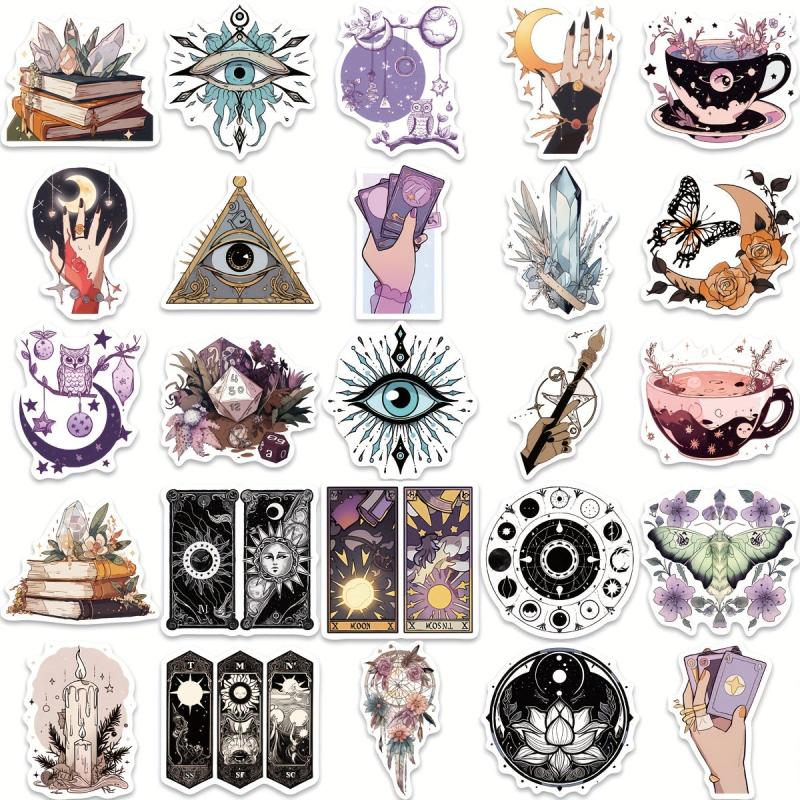 50 Witchy Stickers for Water Bottles Laptops Notebooks