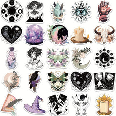 50 Witchy Stickers for Water Bottles Laptops Notebooks
