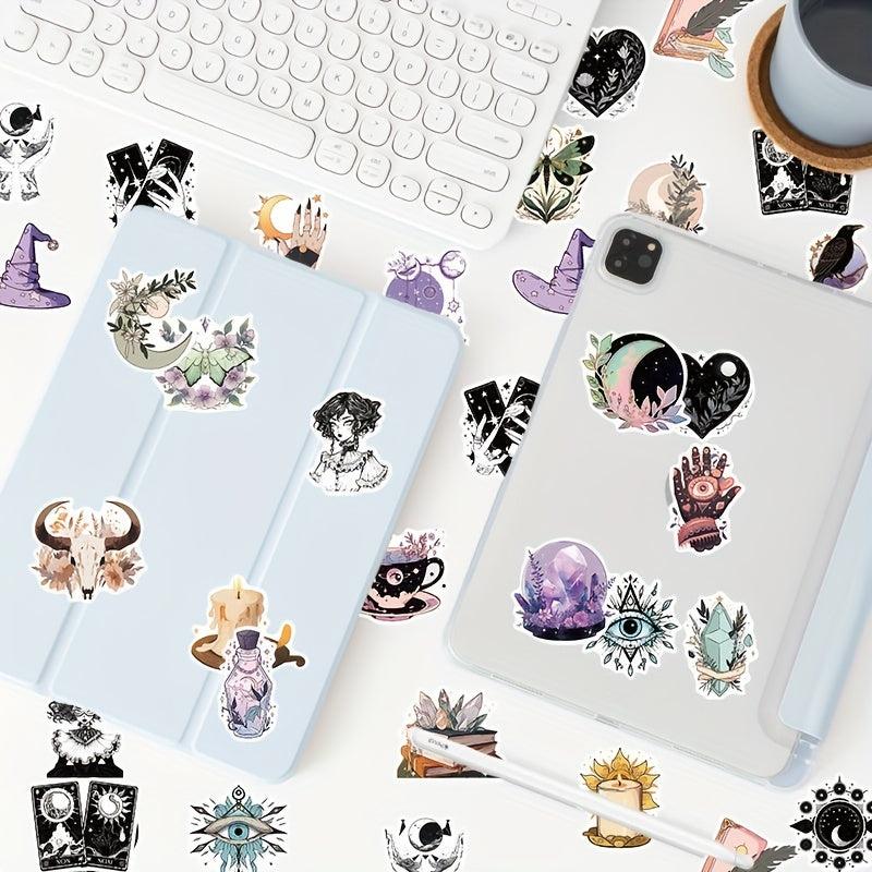 50 Witchy Stickers for Water Bottles Laptops Notebooks