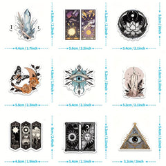 50 Witchy Stickers for Water Bottles Laptops Notebooks