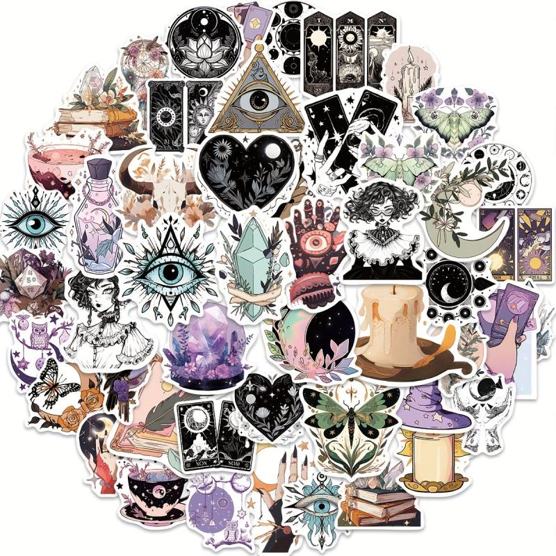 50 Witchy Stickers for Water Bottles Laptops Notebooks