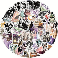 50 Witchy Stickers for Water Bottles Laptops Notebooks