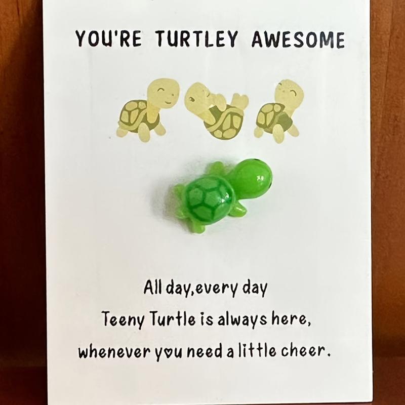 You Are Turtley Awesome Mini Turtle Hug Resin Fuel Card