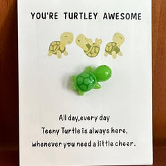 You Are Turtley Awesome Mini Turtle Hug Resin Fuel Card