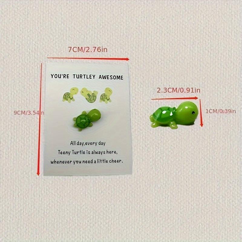 You Are Turtley Awesome Mini Turtle Hug Resin Fuel Card