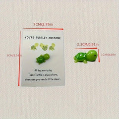 You Are Turtley Awesome Mini Turtle Hug Resin Fuel Card