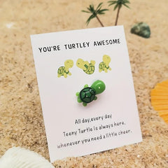 You Are Turtley Awesome Mini Turtle Hug Resin Fuel Card