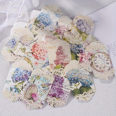 45 Sheets Retro Lace Collage Irregular Material Paper DIY Decoration