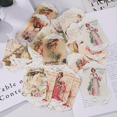 45 Sheets Retro Lace Collage Irregular Material Paper DIY Decoration