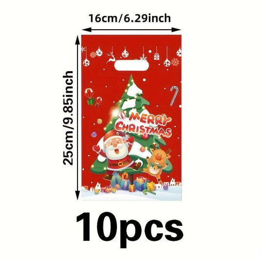 10pcs Christmas Beaded Gift Bag Small Business Supplies