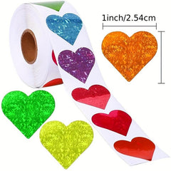 500pcs Heart Stickers for Sealing & Crafts