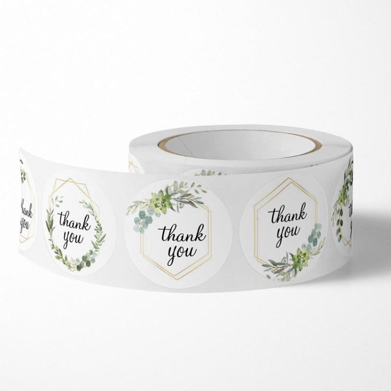 500 Floral Thank You Stickers for Birthdays & Weddings