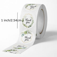 500 Floral Thank You Stickers for Birthdays & Weddings