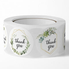 500 Floral Thank You Stickers for Birthdays & Weddings
