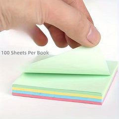 100 Sheets Mixed 4 Colors Sticky Notes Notebook Stickers Office Memo Stickers