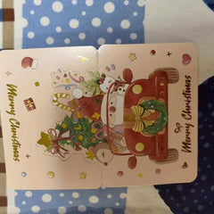 5pcs Retro Christmas Message Card for Christmas Tree Greeting