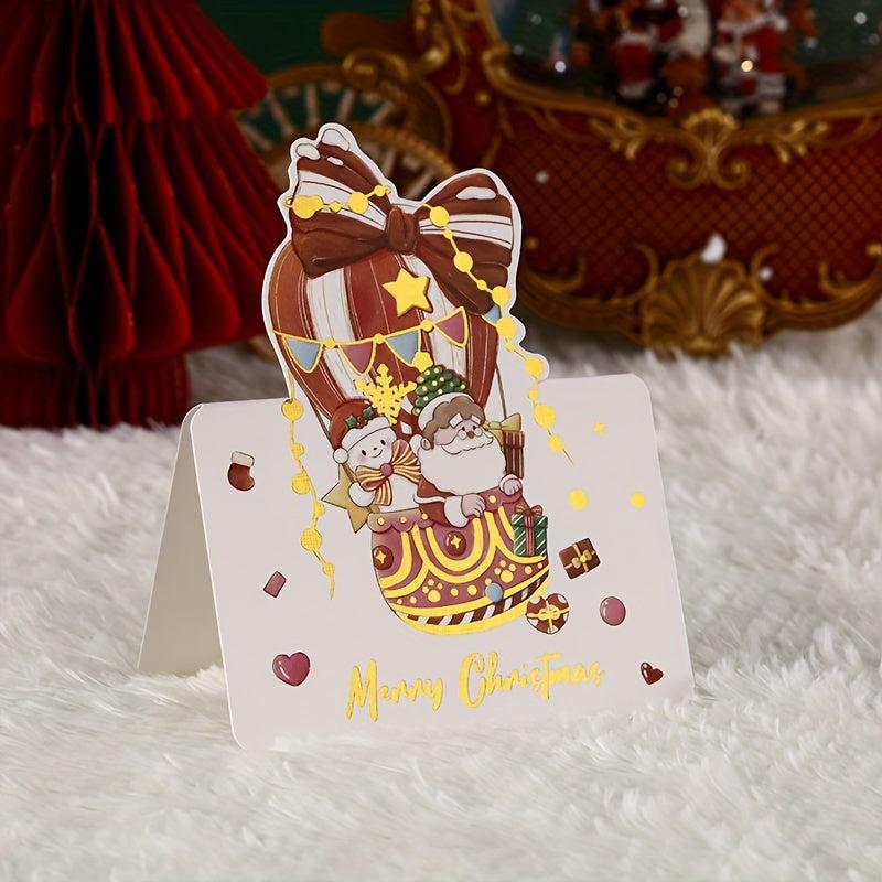 5pcs Retro Christmas Message Card for Christmas Tree Greeting
