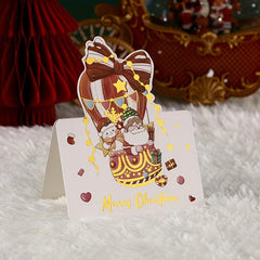 5pcs Retro Christmas Message Card for Christmas Tree Greeting