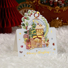 5pcs Retro Christmas Message Card for Christmas Tree Greeting