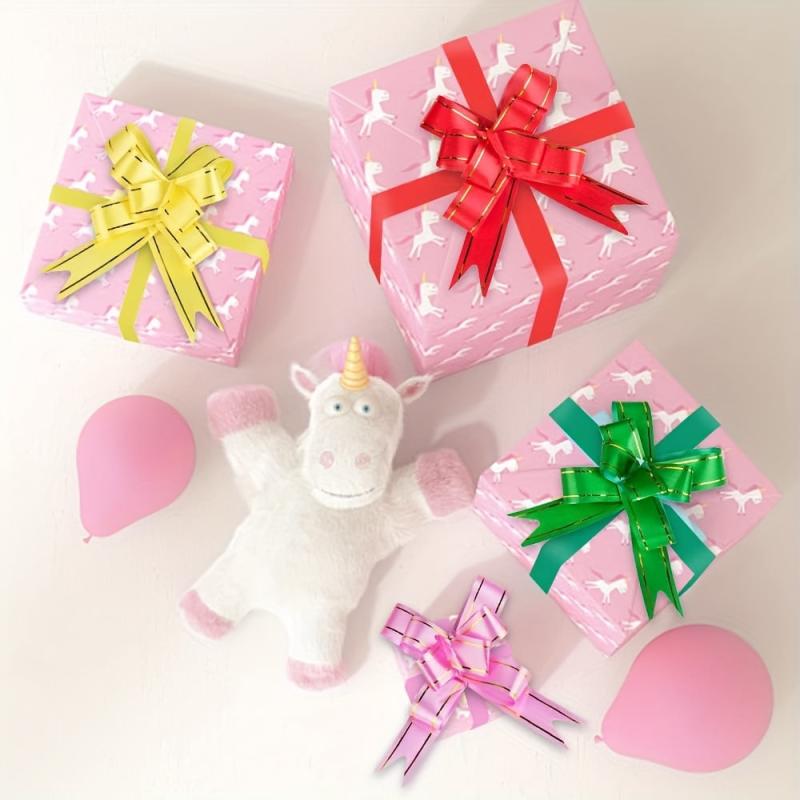 30pcs 10 Colors Pull Bows For Gift Wrapping - Perfect For Weddings Birthdays