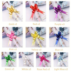 30pcs 10 Colors Pull Bows For Gift Wrapping - Perfect For Weddings Birthdays