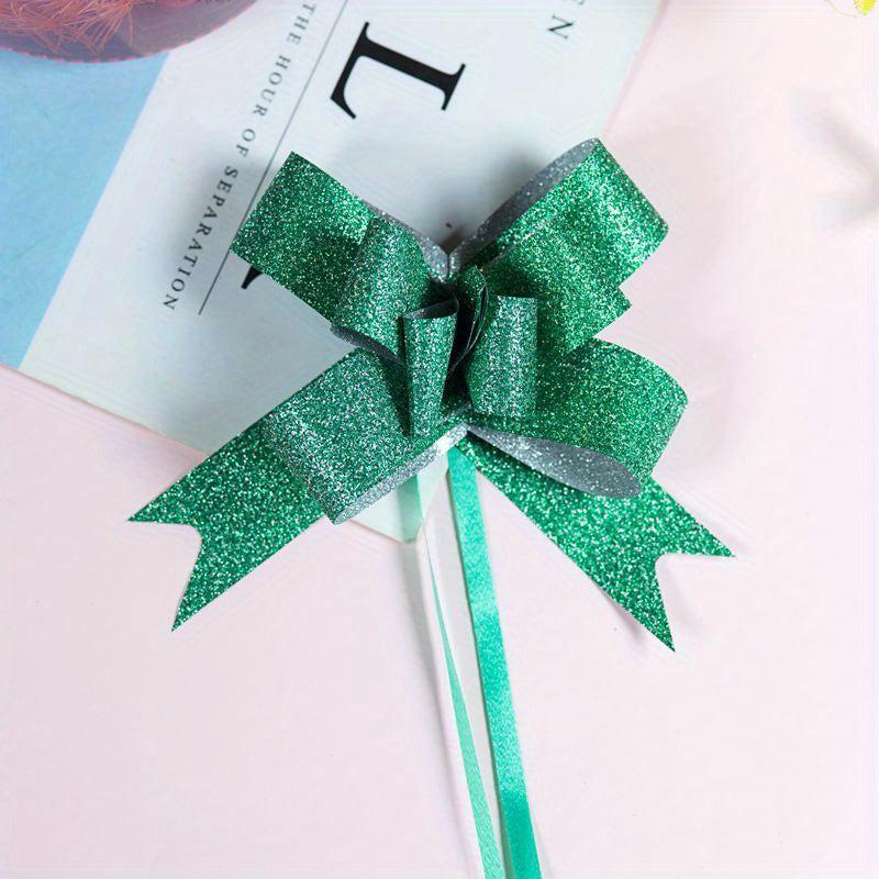 10pcs Glitter Pull Bows Gift Wrapping Ribbons Pull Flower Bow DIY