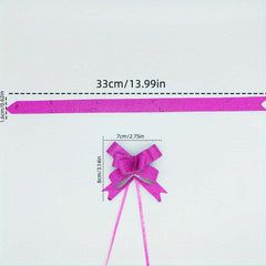10pcs Glitter Pull Bows Gift Wrapping Ribbons Pull Flower Bow DIY