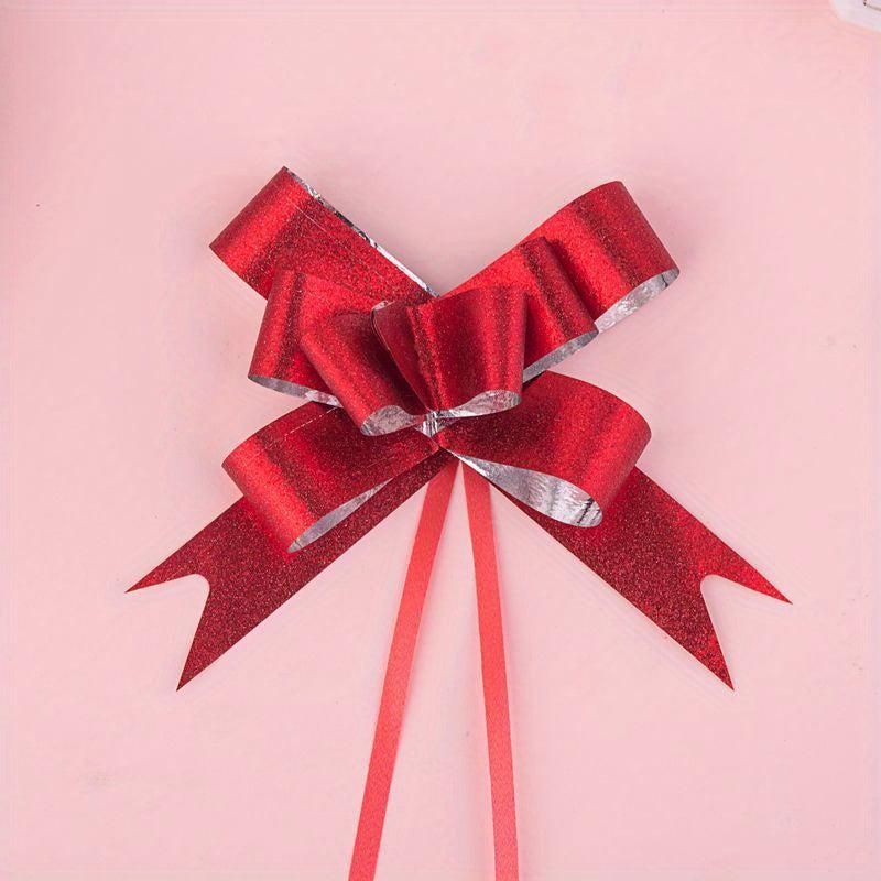 10pcs Glitter Pull Bows Gift Wrapping Ribbons Pull Flower Bow DIY