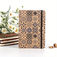 Vintage A5 Notebook Soft Wood Ethnic Style Blank Pages