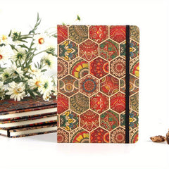 Vintage A5 Notebook Soft Wood Ethnic Style Blank Pages