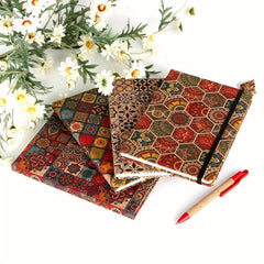 Vintage A5 Notebook Soft Wood Ethnic Style Blank Pages