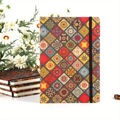 Vintage A5 Notebook Soft Wood Ethnic Style Blank Pages