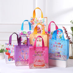 8pcs Birthday Tote Gift Bags for Shopping & Parties