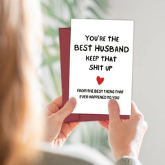 Funny Birthday Card For Husband - 30th-90th Anniversary Card