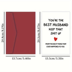 Funny Birthday Card For Husband - 30th-90th Anniversary Card