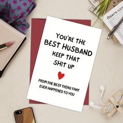 Funny Birthday Card For Husband - 30th-90th Anniversary Card