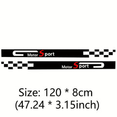 2PCS DIY Auto Decal Scratch Sticker Glossy Embroidered Stickers