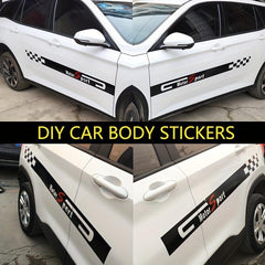 2PCS DIY Auto Decal Scratch Sticker Glossy Embroidered Stickers