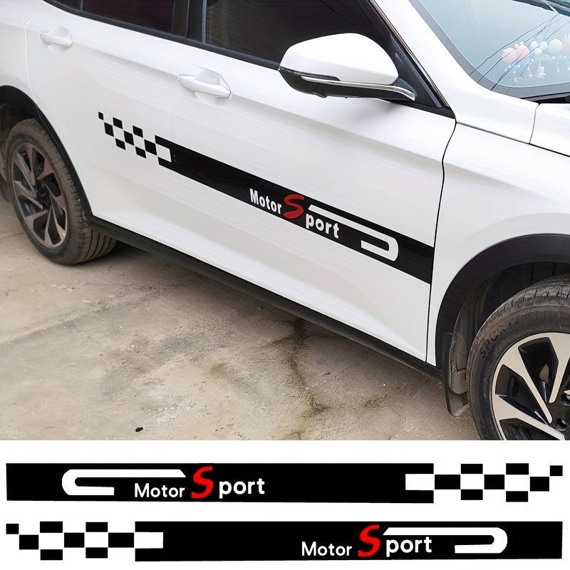 2PCS DIY Auto Decal Scratch Sticker Glossy Embroidered Stickers